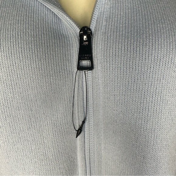 Andrew Marc Light Blue Knit Zip-Up - Picture 5 of 10